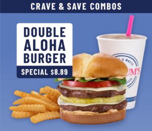 Double Aloha Burger Combo with Fries and Drink - Braum's Special for $8.89

