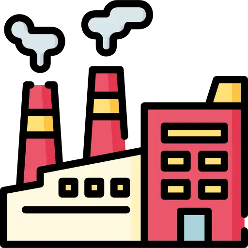 Dairy processing factory illustration
