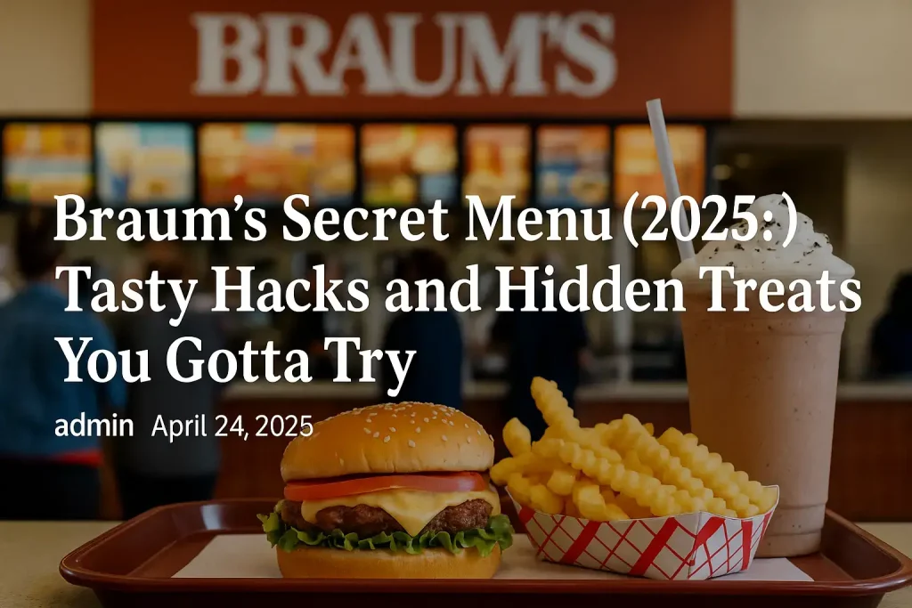What is a secret menu - custom food ideas at Braum's