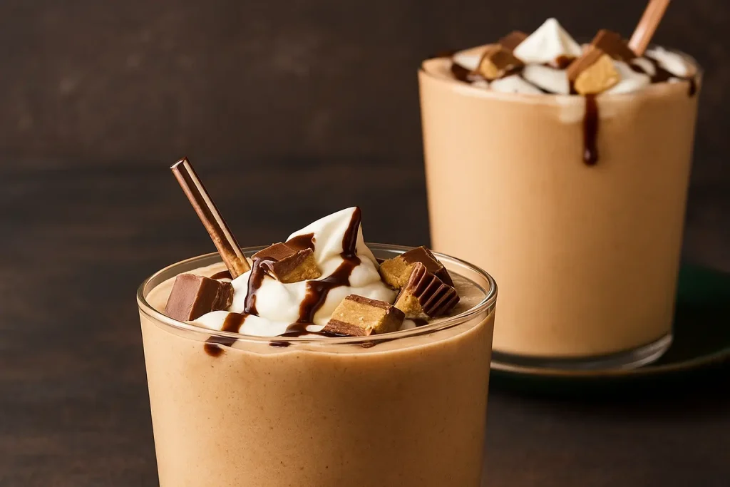 Braum’s Reese’s Dream Shake with chocolate and peanut butter